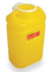 BD™ Chemotherapy Waste Container Yellow Base 12 H X 10-1/2 W X 7-1/2 D Inch Vertical Entry 3 Gallon (736234_CS)