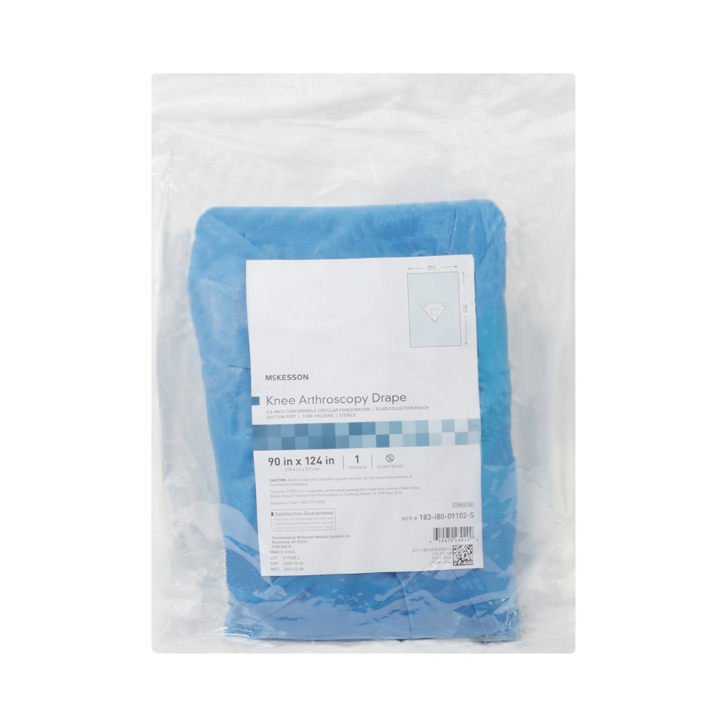 McKesson Orthopedic Drape Arthroscopic Knee Drape 90 W X 124 L Inch Sterile (1101305_PK)