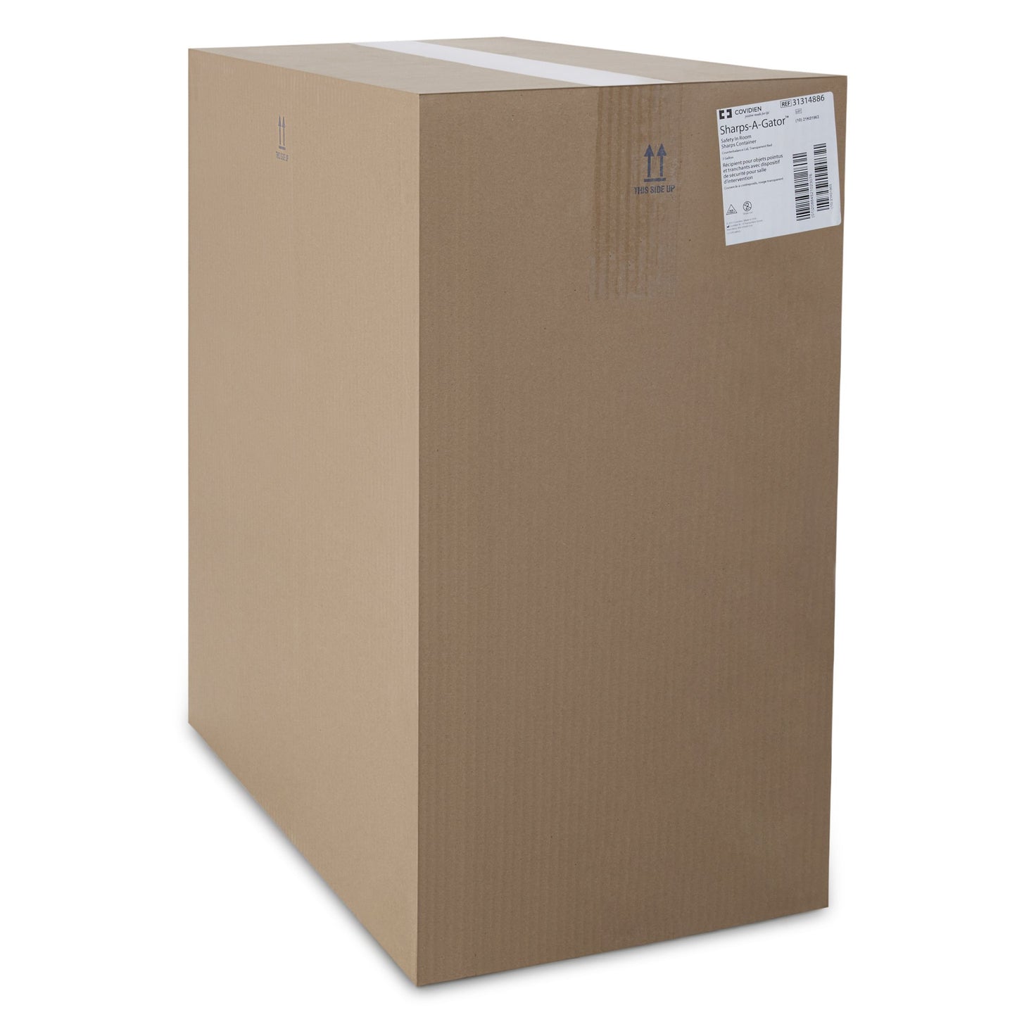 GatorGuard™ In-Room™ Sharps Container Translucent Red Base 20-1/2 H X 14 W X 6 D Inch Horizontal Entry 3 Gallon (330376_EA)