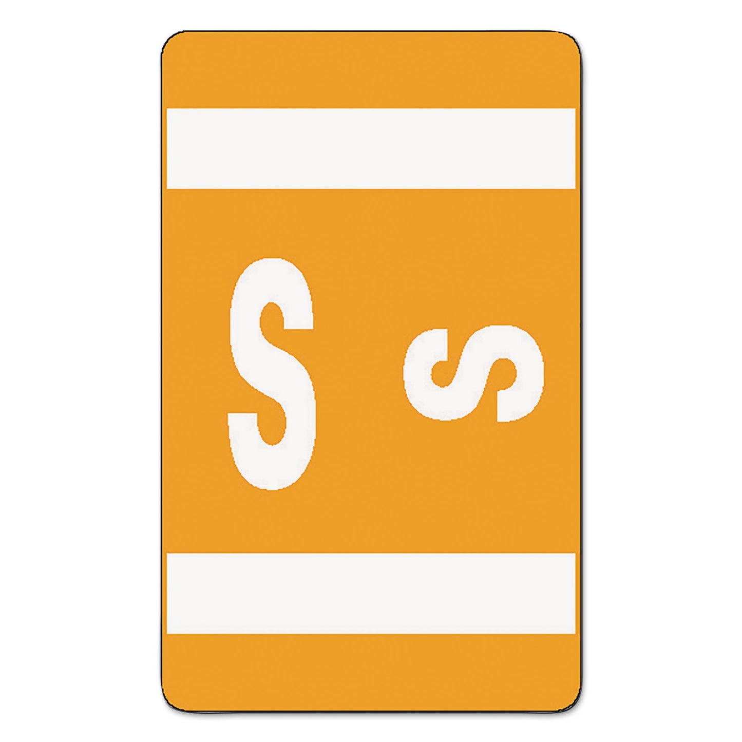 Smead AlphaZ Color-Coded Second Letter Alphabetical Labels, S, 1 x 1.63, Orange, 10/Sheet, 10 Sheets/Pack (SMD67189)
