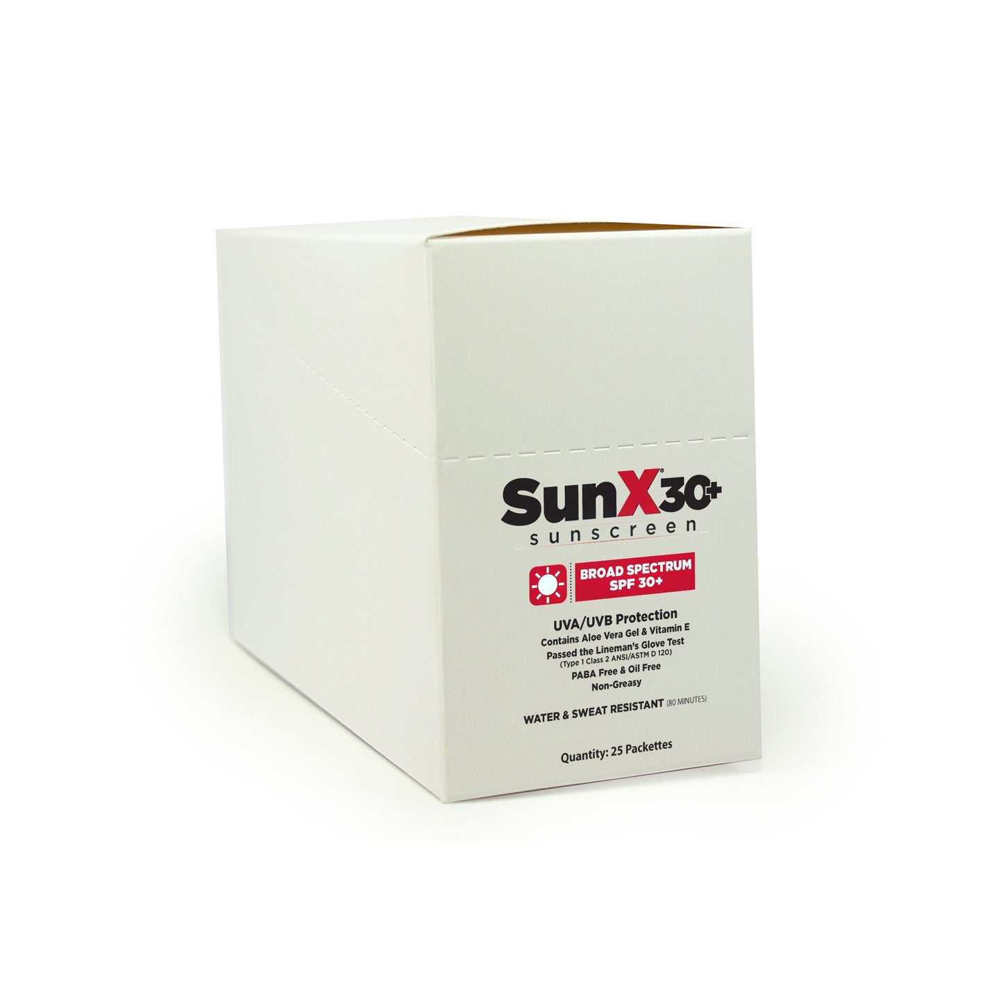 SunX® 30+ Sunscreen with Dispenser Box SPF 30 Lotion 1.25 oz. Individual Packet (1113338_CS)