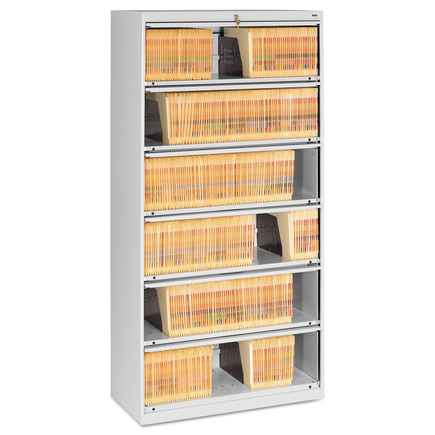 tennsco-fixed-shelf-enclosed-format-lateral-file-for-end-tab-folders-6-legal-letter-file-shelves-light-gray-36-x-16-5-x-75-25-tnnfs361llgy_1