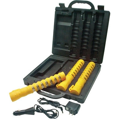 Aervoe EMERGENCY LED BATON ROAD FLARE 3-PACK KIT YELLOW (205-1157)