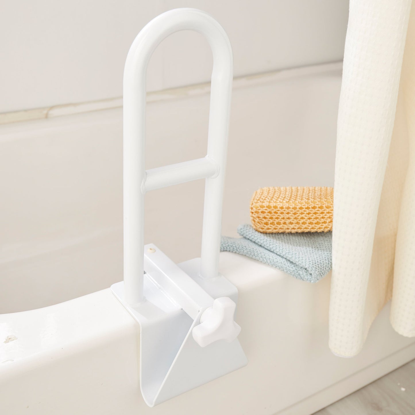 McKesson Bathtub Grab Bar White Steel (1065239_EA)