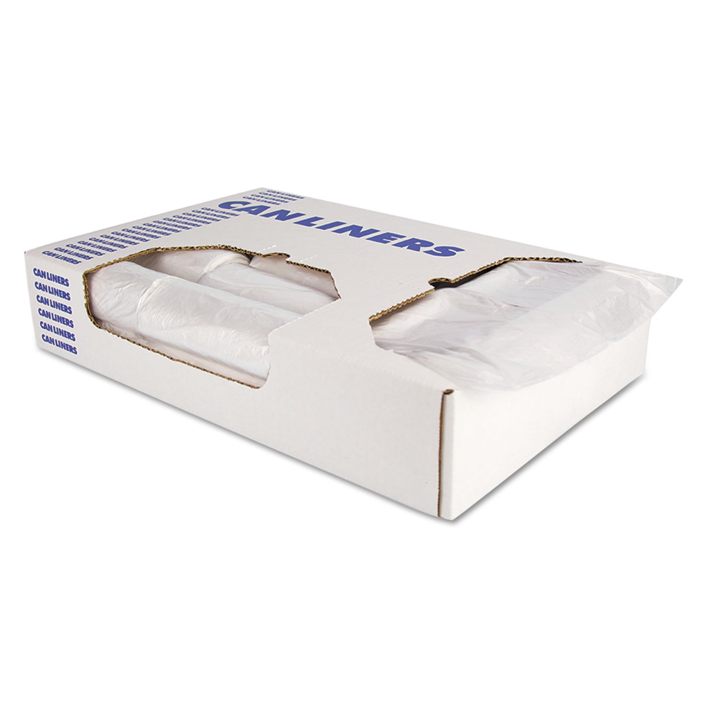 Heritage Linear Low-Density Can Liners, 56 gal, 1.1 mil, 43" x 47", Clear, 100/Carton (HERH8647SC)