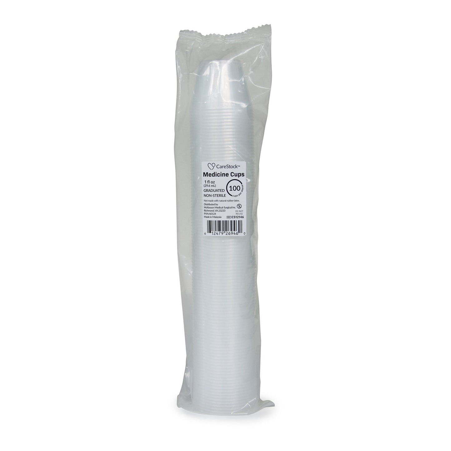 CareStock Medicine Cup 1 oz. Translucent Plastic Disposable NonSterile (1247745_CS)