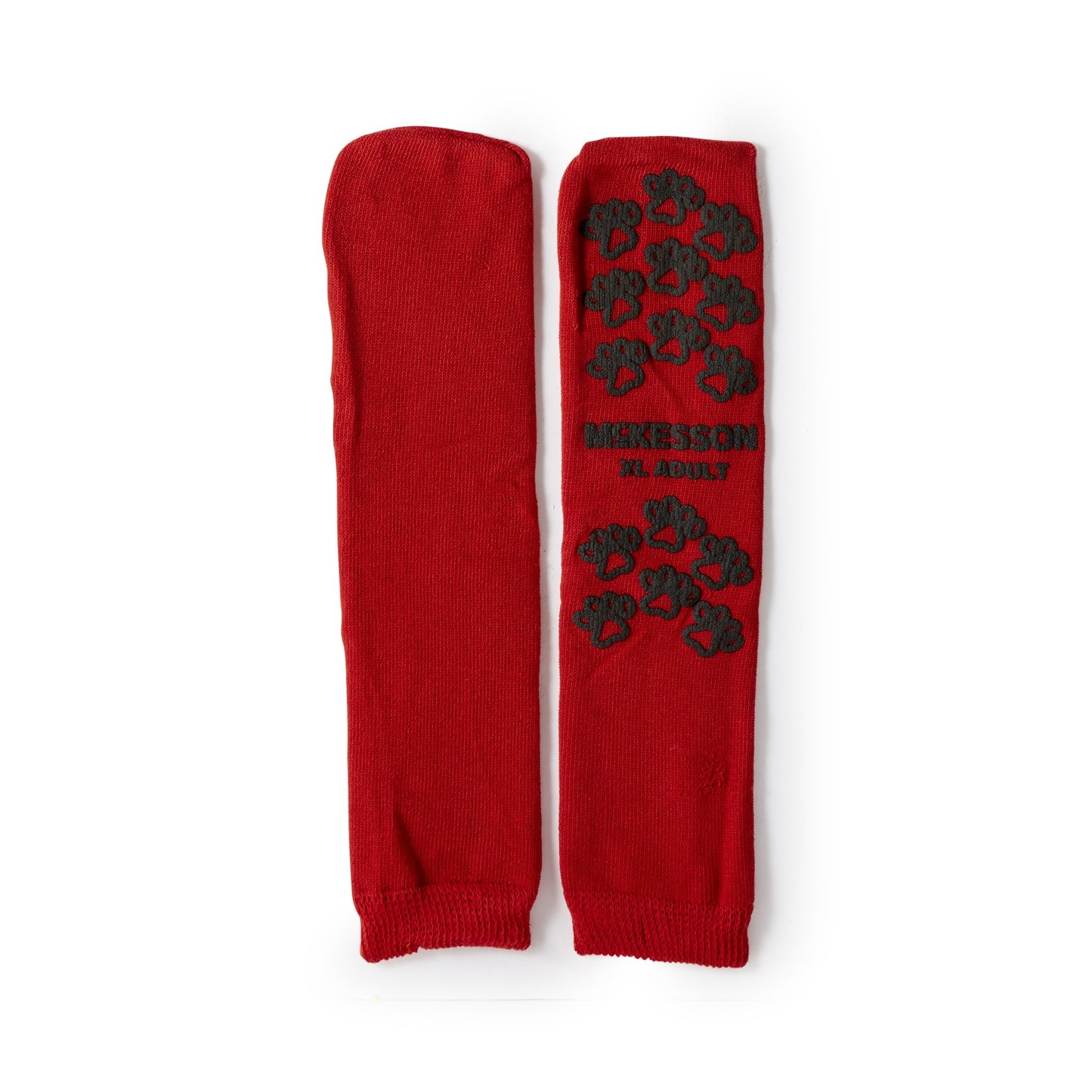 McKesson Terries™ Slipper Socks Unisex Adult X-Large Single Tread Single Patient Use Red (553041_CS)