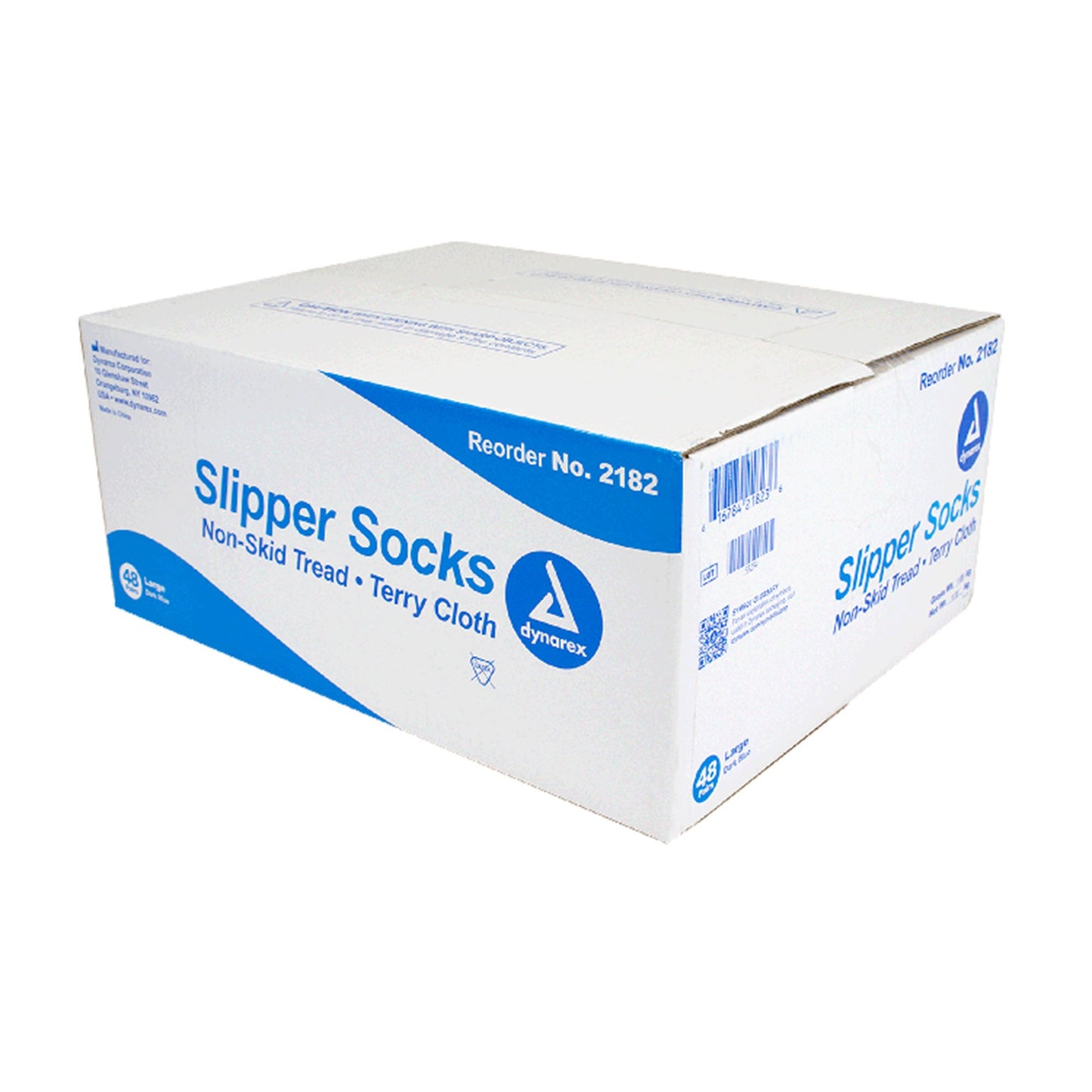 Dynarex Slipper Socks Unisex Adult Large Single Tread Single Patient Use Blue (826645_CS)