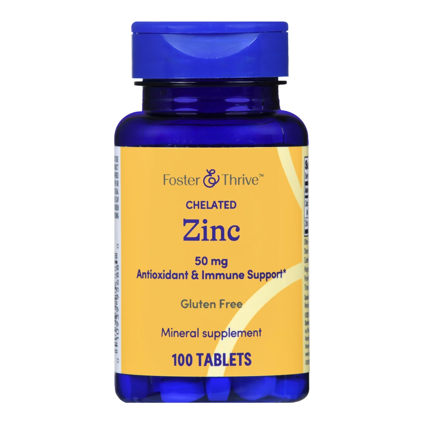 Foster & Thrive™ Mineral Supplement Zinc Gluconate 50 mg Strength Tablet 100 per Bottle Unflavored (1238894_BT)
