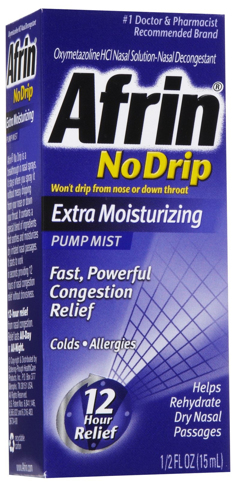 Afrin® No Drip Extra Moisturizing Sinus Relief 0.05% Strength Nasal Spray 15 mL (830841_EA)