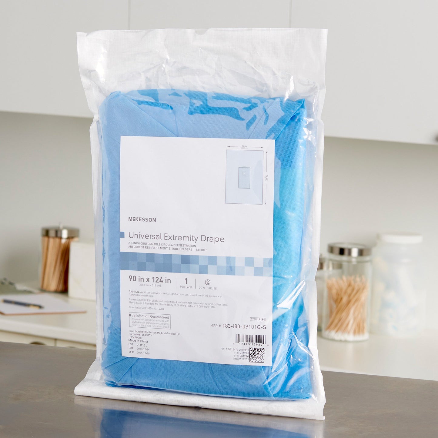 McKesson Orthopedic Drape Universal Extremity Drape 90 W X 124 L Inch Sterile (1101269_PK)