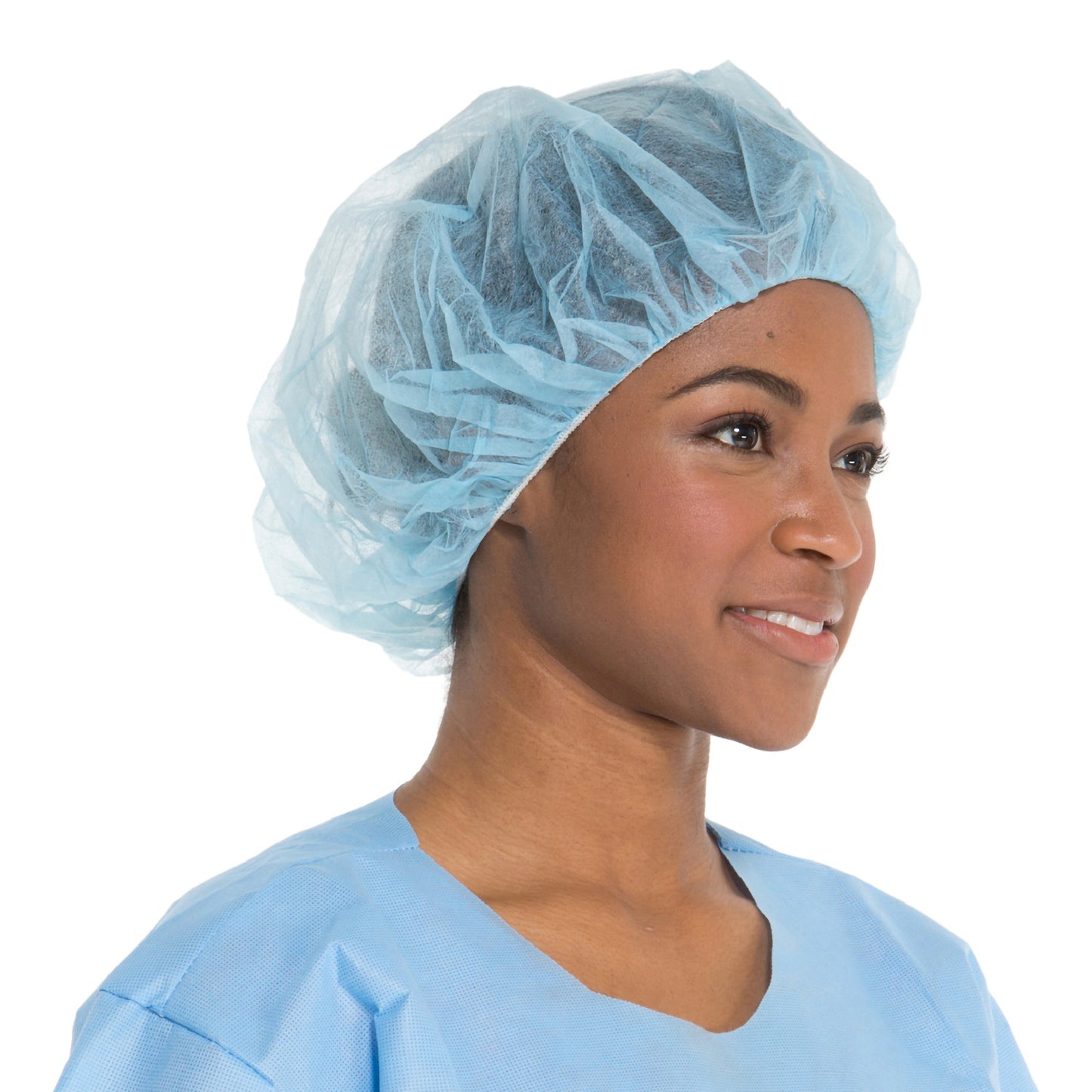 Halyard Bouffant Cap Large Blue Elastic Closure (568460_CS)