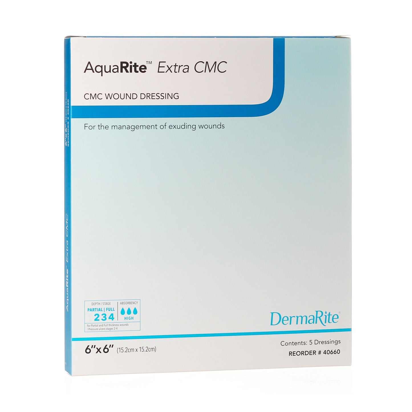 AquaRite™ Extra CMC Gelling Fiber Wound Dressing 6 X 6 Inch Square Sterile (1068615_EA)