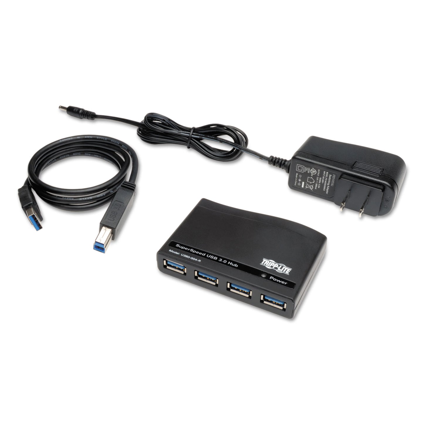 Tripp Lite by Eaton USB 3.0 SuperSpeed Hub, 4 Ports, Black (TRPU360004R)