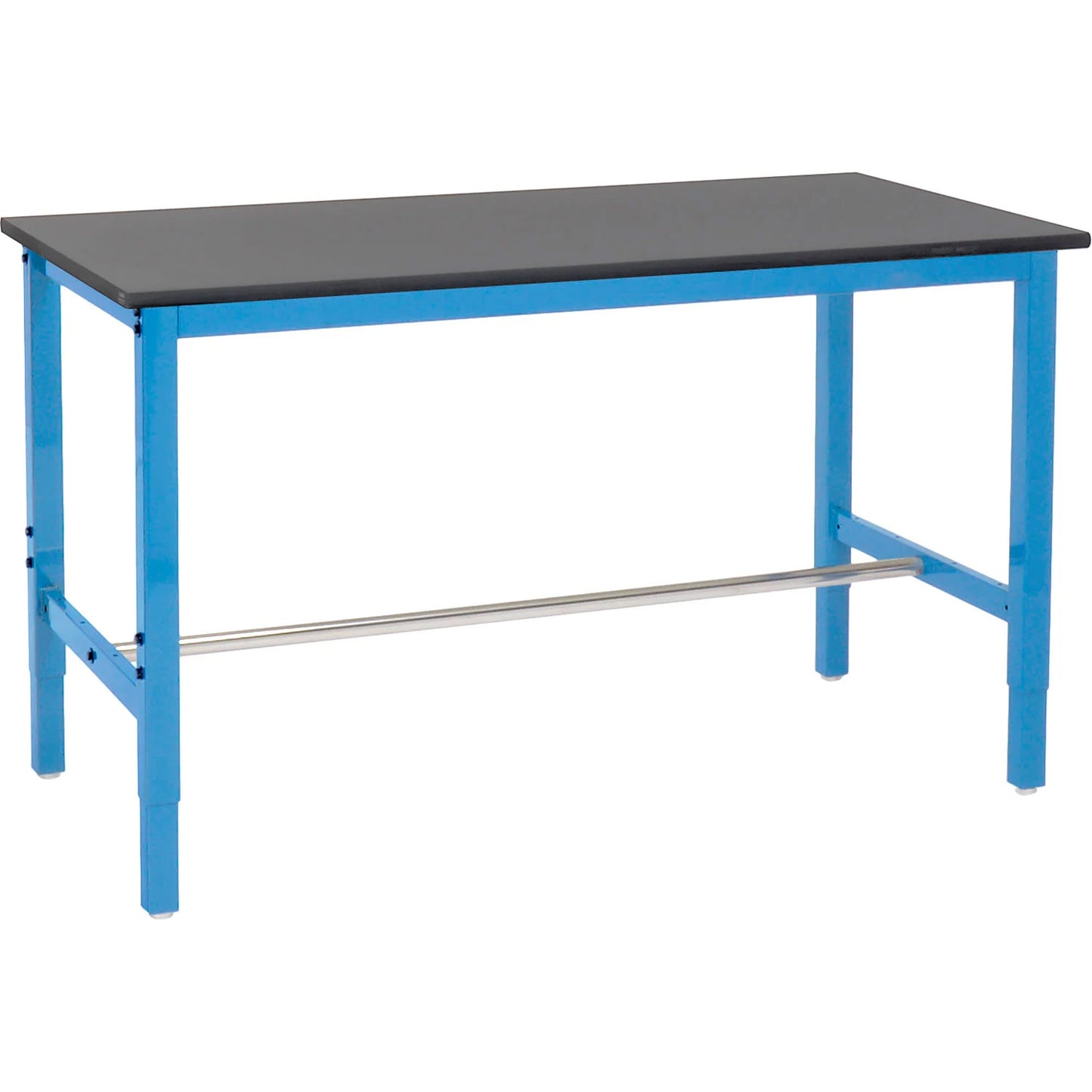 Global Industrial Adjustable Lab Workbench, 60" x 36", Phenolic Safety Edge, Blue (WB237384)