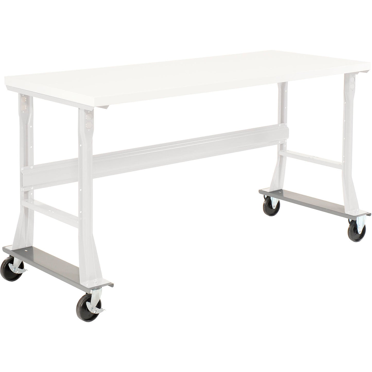 Global Industrial Caster Base Set for Flared Leg 48 to 72"W x 30 & 36"D Workbench Gray (WB238CP35)