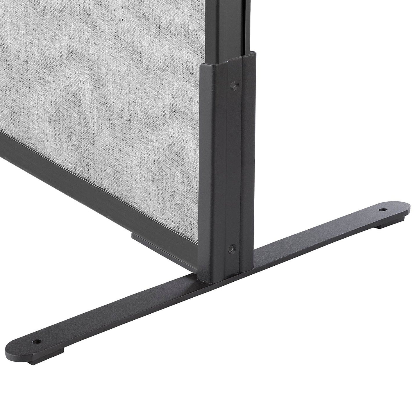 Interion 8"H T-Leg Bracket for Office Partition Panels, Black (1 Pair) (WB238CP89)