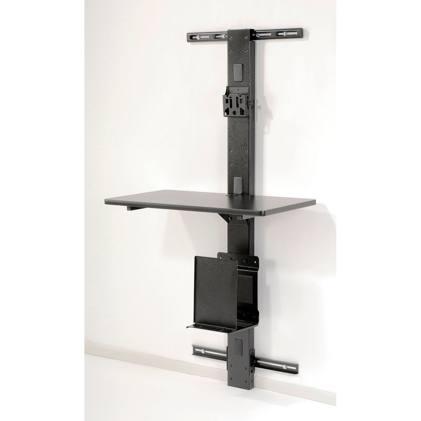Global Industrial 72"H Wall Mount Unit with VESA Mount - Black (WB239140BK)