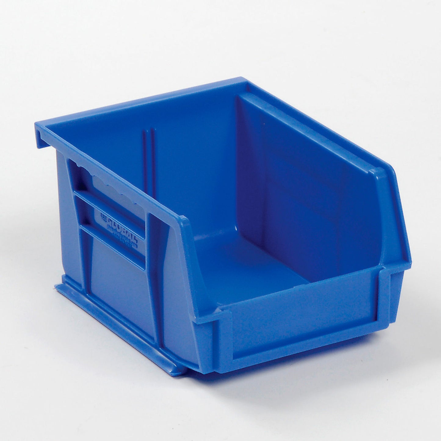 Global Industrial Plastic Hang & Stack Bin, 5-3/8"L x 4-1/8"W x 3"H, Blue (WB269680BL)