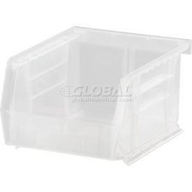 Global Industrial Plastic Hang & Stack Bin, 5-3/8"L x 4-1/8"W x 3"H, Clear (WB269680CL)