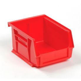 Global Industrial Plastic Hang & Stack Bin, 5-3/8"L x 4-1/8"W x 3"H, Red (WB269680RD)