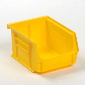 Global Industrial Plastic Hang & Stack Bin, 5-3/8"L x 4-1/8"W x 3"H, Yellow (WB269680YL)