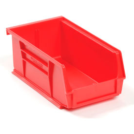 Global Industrial Plastic Hang & Stack Bin, 7-3/8"L x 4-1/8"W x 3"H, Red (WB269681RD)