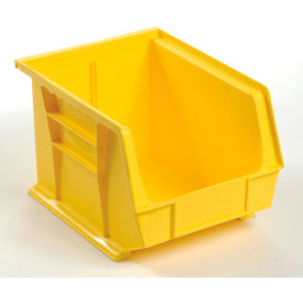 Global Industrial Plastic Hang & Stack Bin, 10-3/4"L x 8-1/4"W x 7"H, Yellow (WB269683YL)