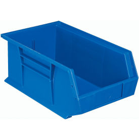 Global Industrial Plastic Hang & Stack Bin, 13-5/8"L x 8-1/4"W x 6"H, Blue (WB239609BL)