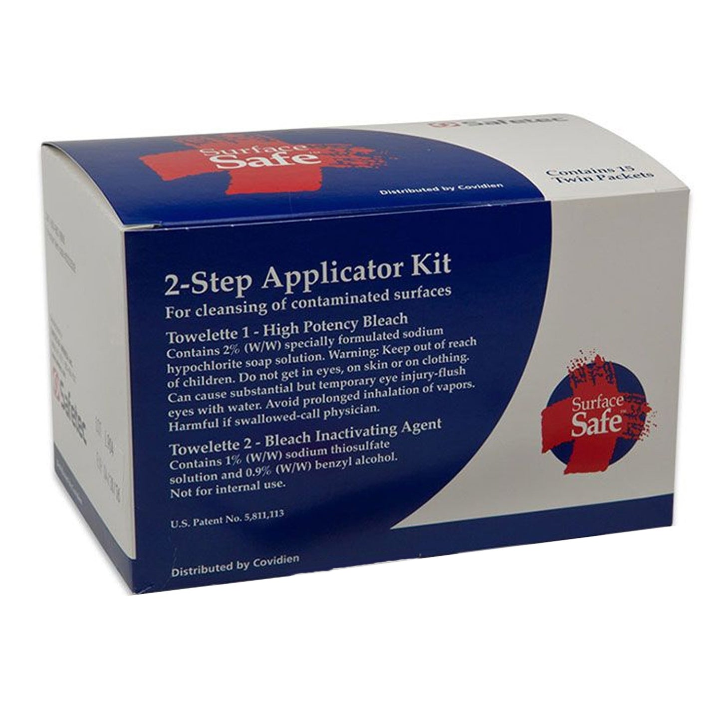 Surface Safe™ Surface Disinfectant Premoistened Manual Pull Wipe 15 Count Soft Pack Chlorine Scent NonSterile (955379_BX)