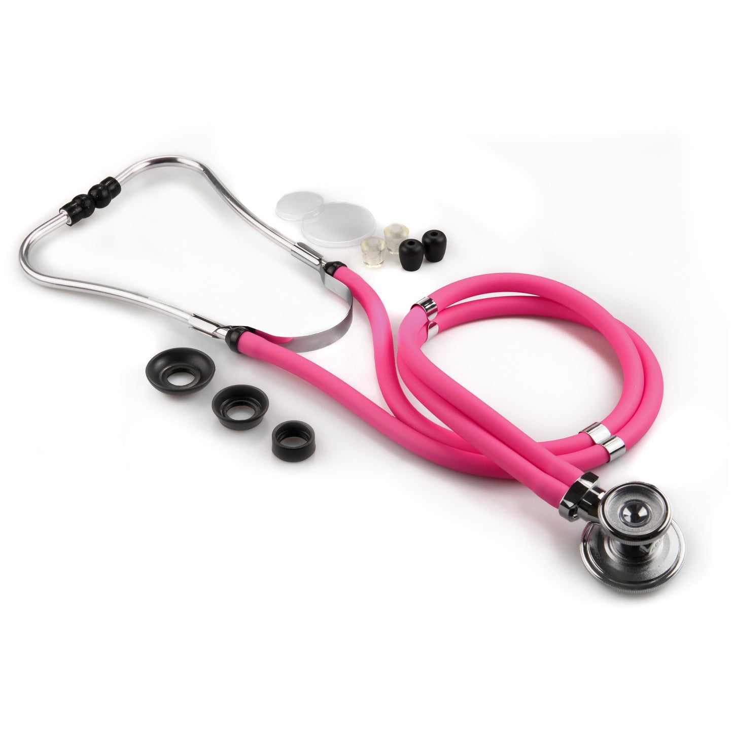 McKesson LUMEON™ Sprague Stethoscope Pink 2-Tube 22 Inch Tube Double Sided Chestpiece (582858_EA)