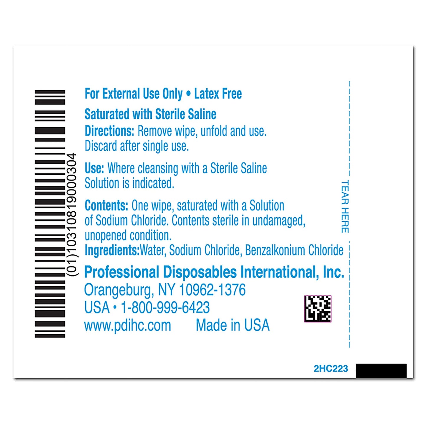 Hygea® Saline Cleansing Towelette Individual Packet Unscented 24 Count (144086_CS)