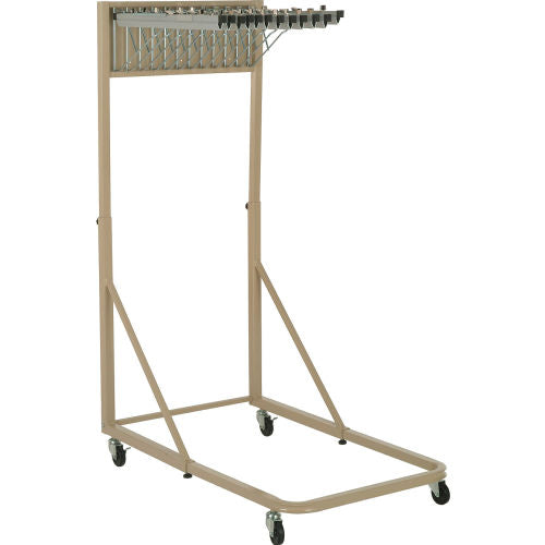Interion BluePrint Mobile Rack with 12 Pivot Hangers, 26-1/2"W, White (WB240169)