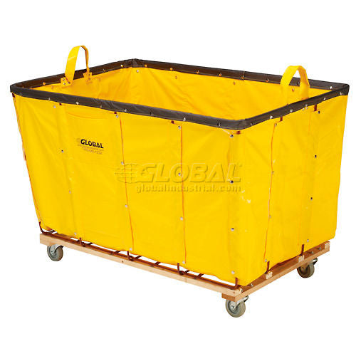 Global Industrial Basket Bulk Truck, Vinyl, 20 Bushel Capacity, Yellow (WB241985YL)
