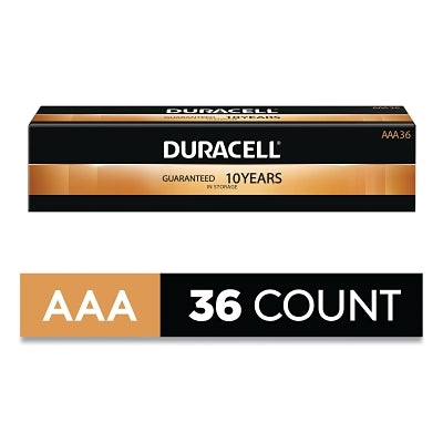 Duracell CopperTop Alkaline Battery, AAA, 36 Pack (243-MN24936)