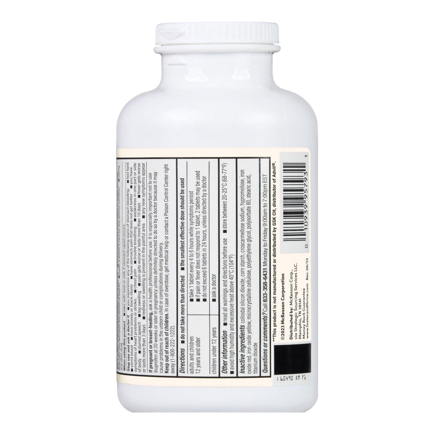 Foster & Thrive™ Pain Relief 200 mg Strength Ibuprofen Tablet 500 per Bottle (1238922_BT)