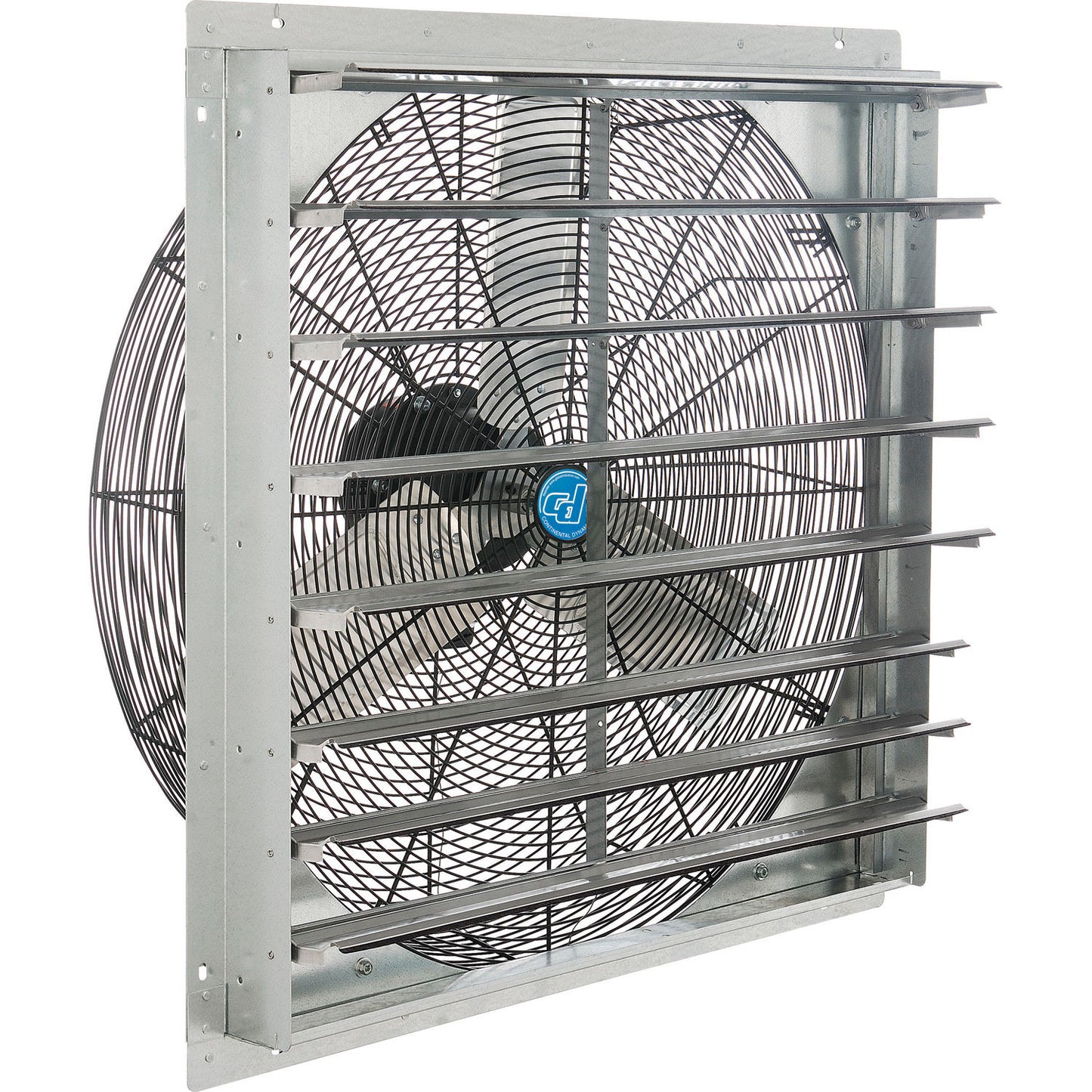 Global Industrial Continental Dynamics Direct Drive 30" Exhaust Fan w/ Shutter, 1 Speed, 8000CFM, 1/4 HP, 1Phase (WB294498)