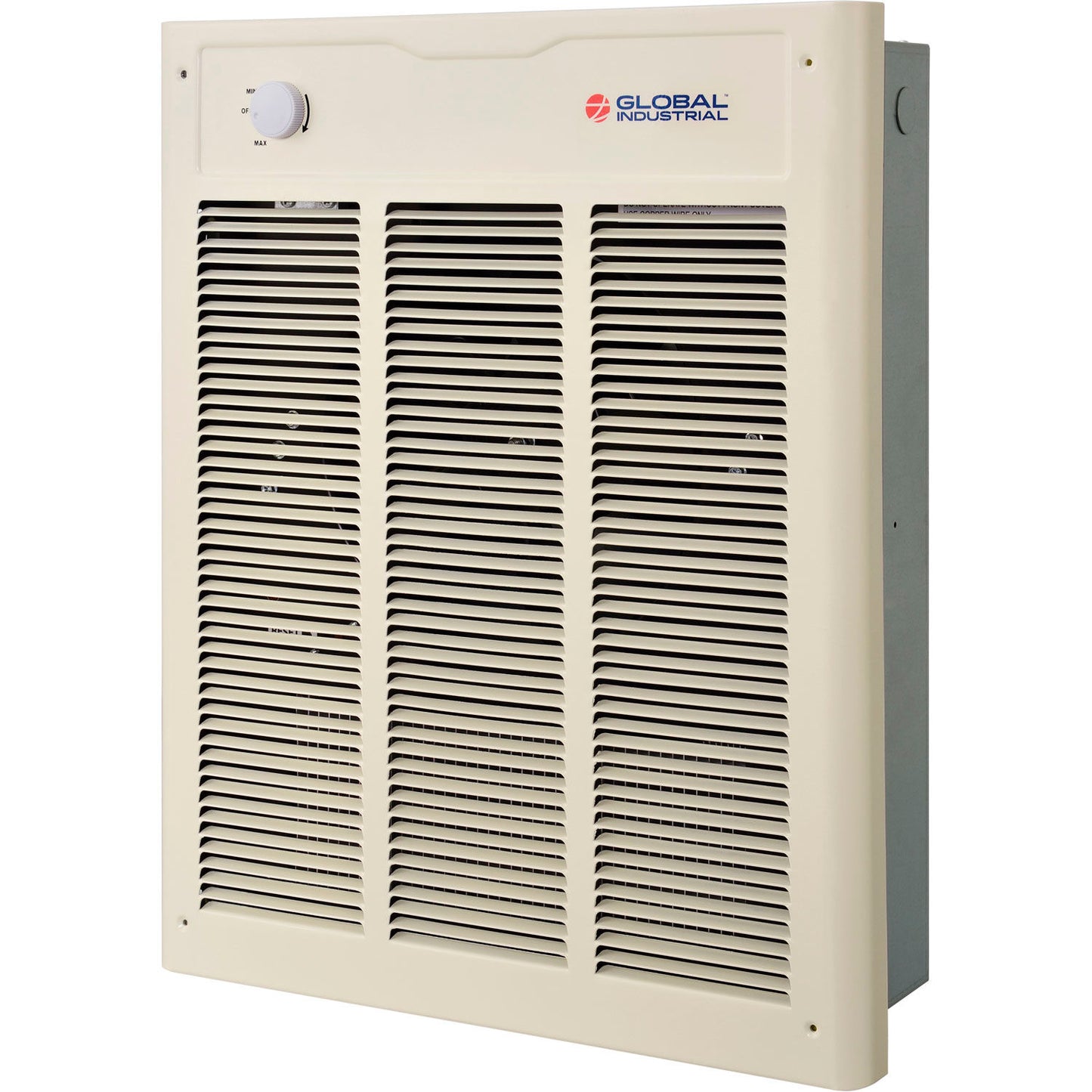 Global Industrial Fan Forced Wall Heater, Enclosed Motor, 4000/3000W, 240/208V (WB246743)