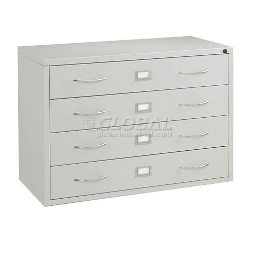 Interion Media Cabinet 4 Drawer Putty (WB249043)