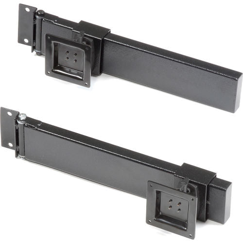 Global Industrial Double Arm Kit with 2 VESA Mounts For Orbit Workstation - Black (WB249049)
