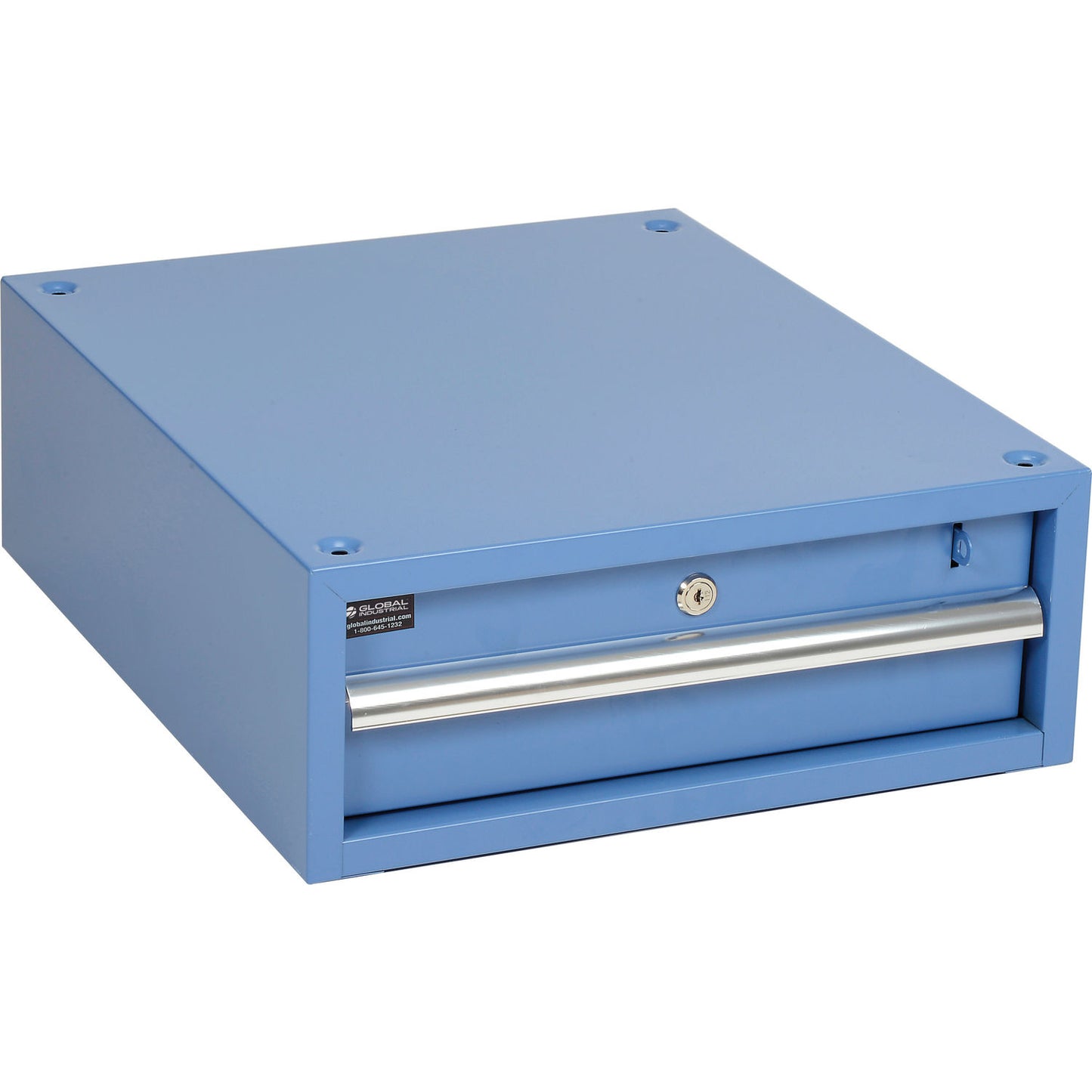 Global Industrial Steel Drawer W/ Cylinder Lock, 17-1/4"W x 20"D, Blue (WB606957BL)