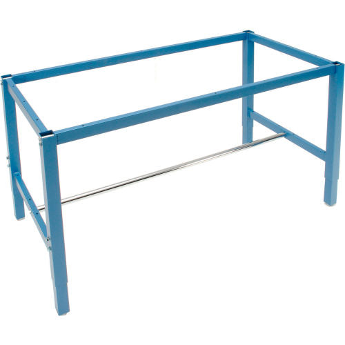 Global Industrial Workbench Frame W/ Adjustable Leg, 57-5/8"W x 27-9/16"D, Blue (WB249602BL)