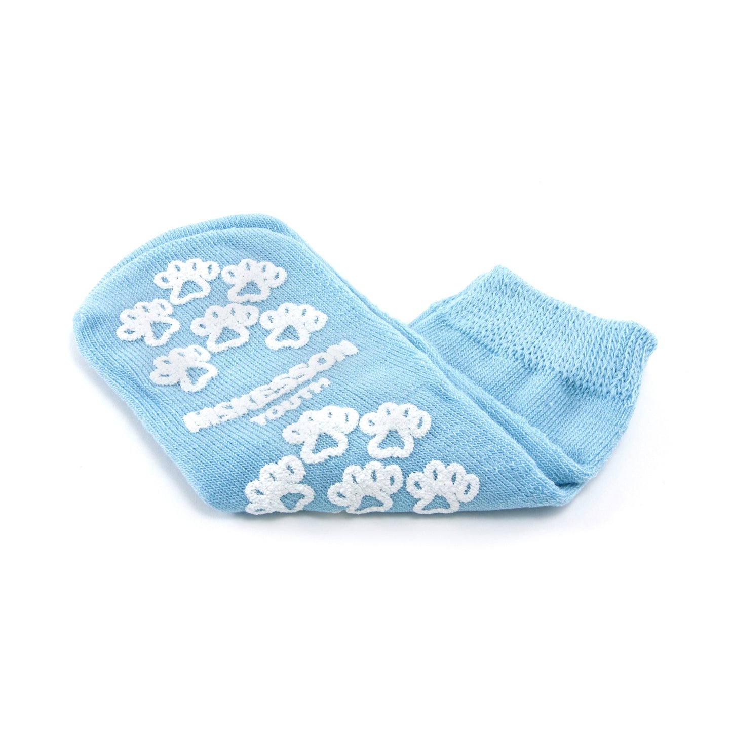 McKesson Terries™ Slipper Socks Unisex Child Double Tread Single Patient Use Light Blue (558993_PR)