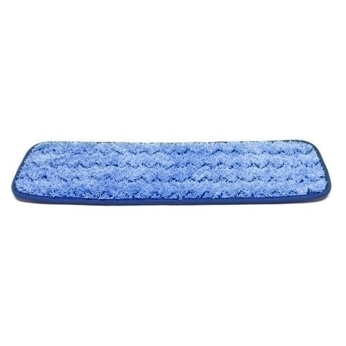 Hospeco® MicroWorks® Microfiber Flat Mop w/Hook and Loop Back, Blue, 18", Pack of 12 (HOS2504-MFFP-18BS)