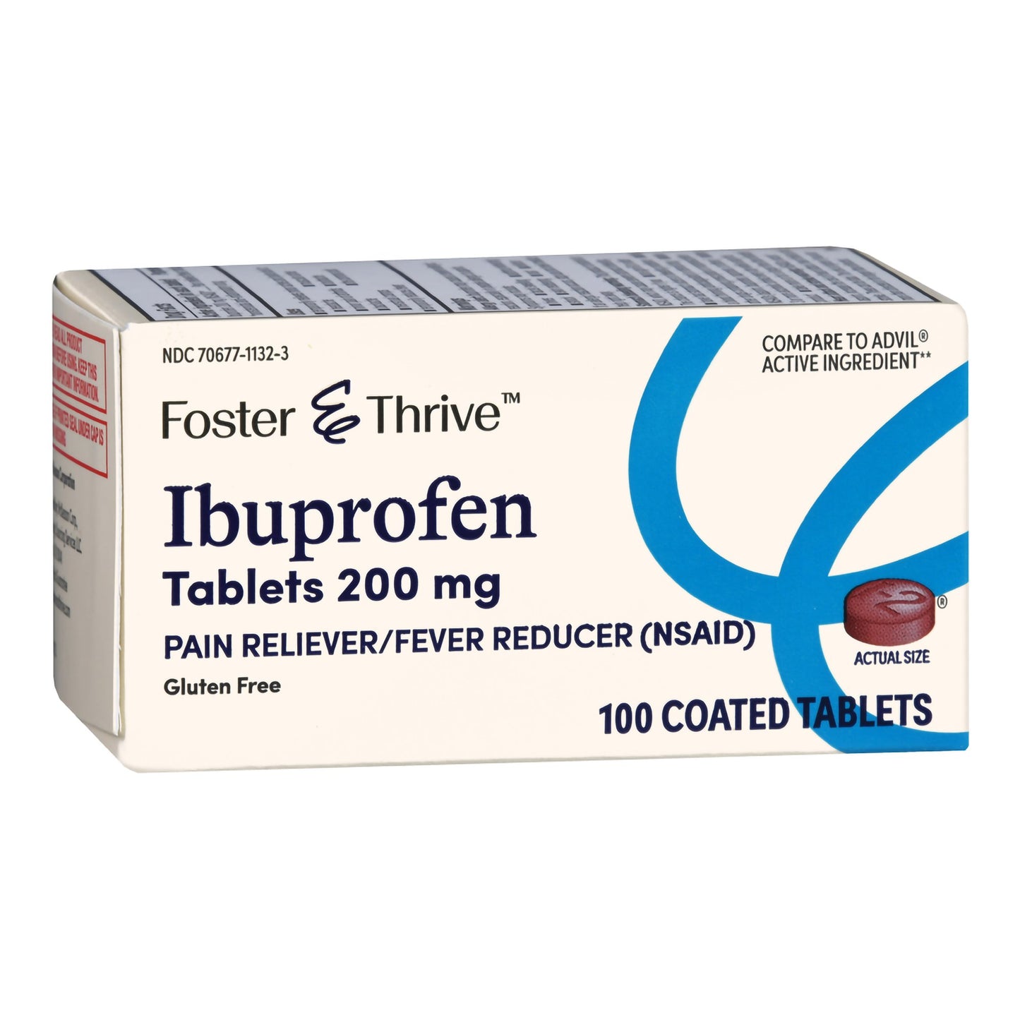 Foster & Thrive™ Pain Relief 200 mg Strength Ibuprofen Tablet 100 per Bottle (1238906_BT)