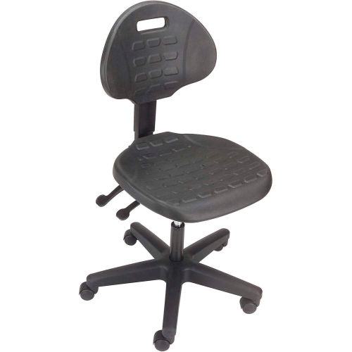 Interion Ergonomic Task Chair With Mid Back, Polyurethane, Black (WB250628)