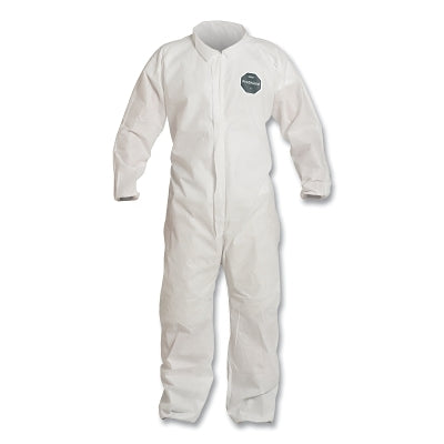 Dupont Proshield® 10 Coverall, Collar, Elastic Wrists and Ankles, Zipper Front, Storm Flap, White, Medium (251-PB125SWHMD002500)