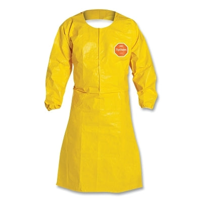 Dupont Tychem® 2000 Apron with Long Sleeves, QC275B, 29 in W, 46-1/2 in L, 3X-Large, Yellow (251-QC275B-3X)