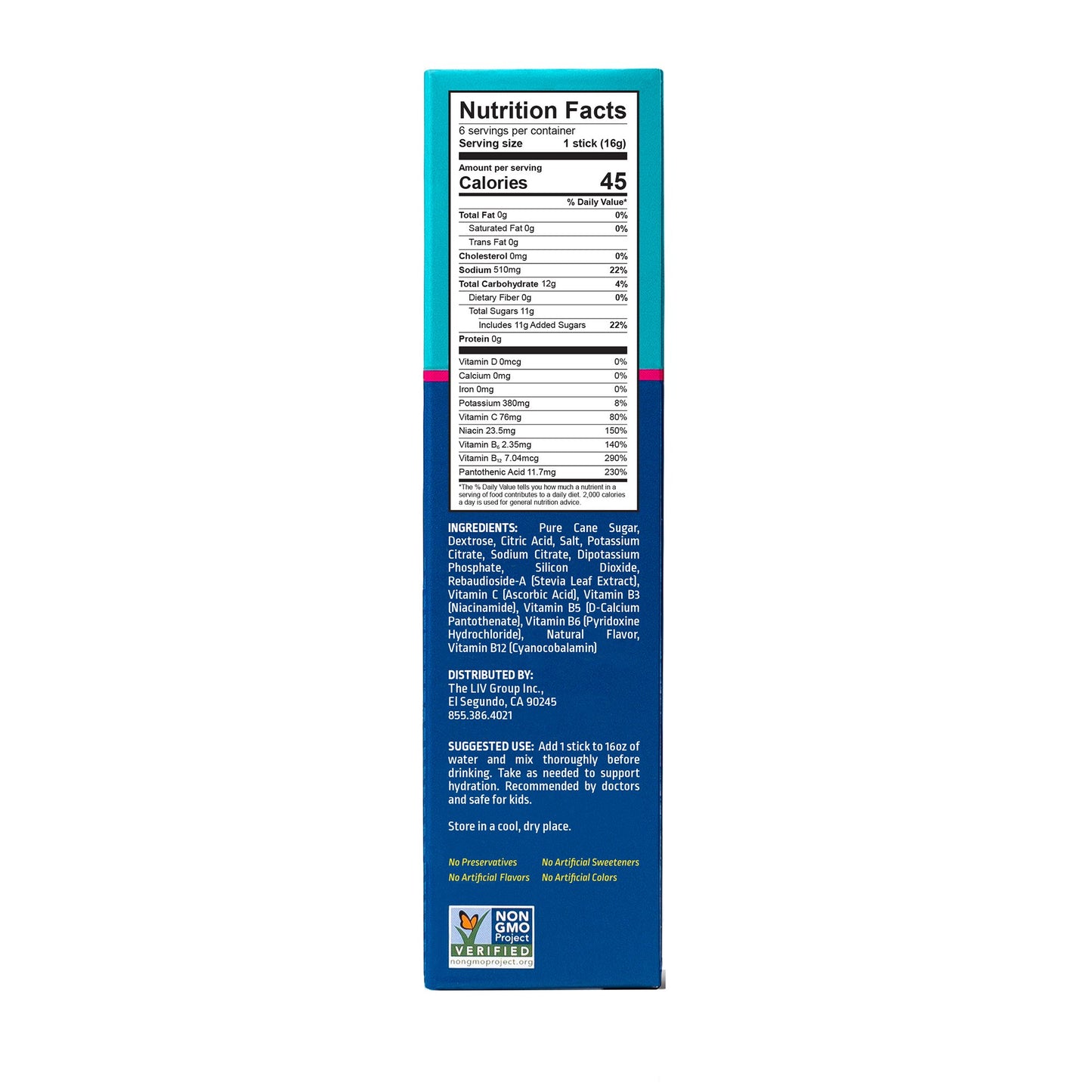 Liquid I.V.® Hydration Multiplier® Oral Electrolyte Solution Passion Fruit Flavor 0.56 oz. Electrolyte (1220420_BX)
