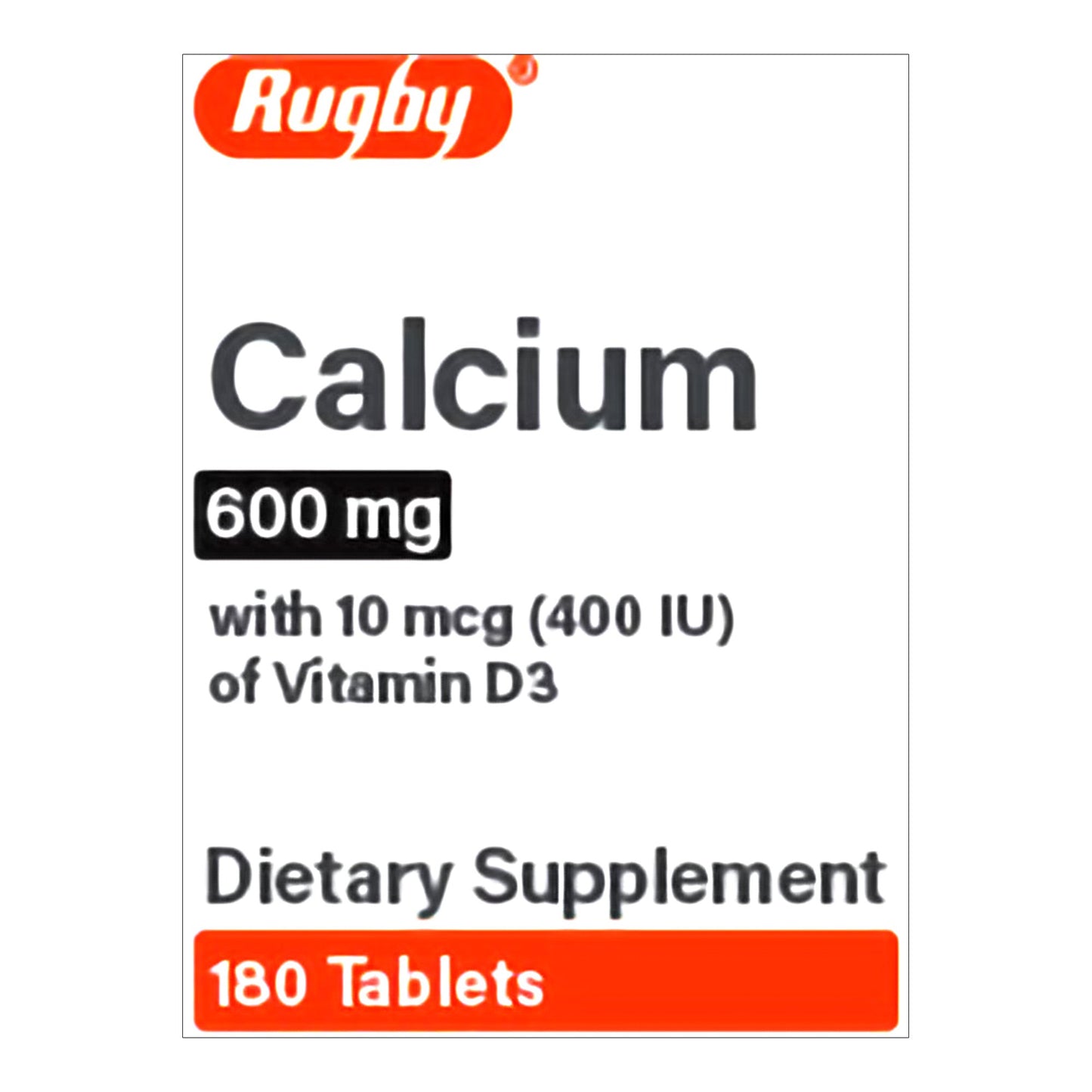 Major Pharmaceuticals Joint Health Supplement Calcium / Vitamin D3 600 mg Strength Tablet 180 per Bottle (1177014_BT)